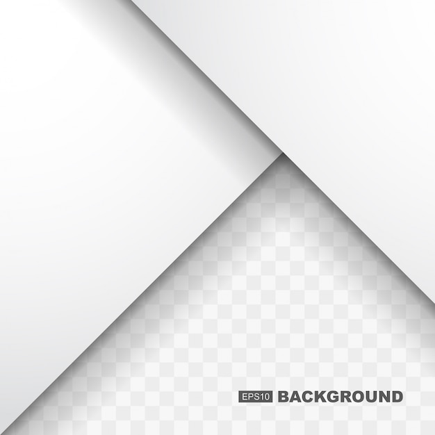 Simple Abstract White Background Template with Flat Design Shadow