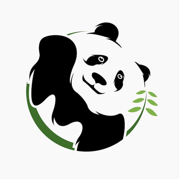 Simple adorable panda logo