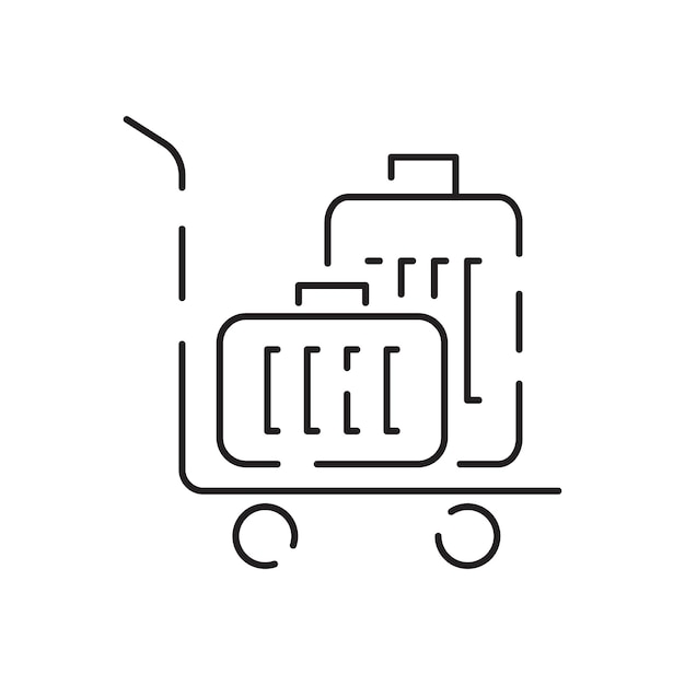 Simple Airport Related Vector Line Icons Contains such Icons as Departure Tickets Baggage Claim Summer travel and transport