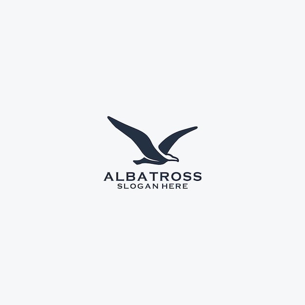 Simple albatross logo design vector