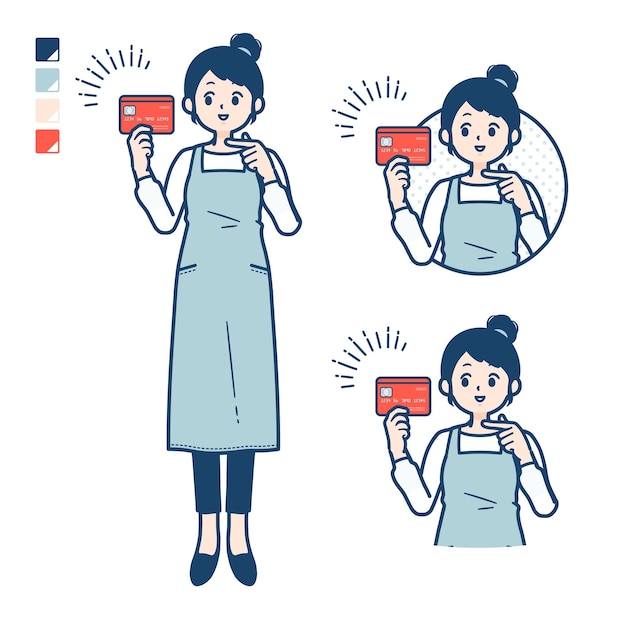 Simple apron womanCreditcard