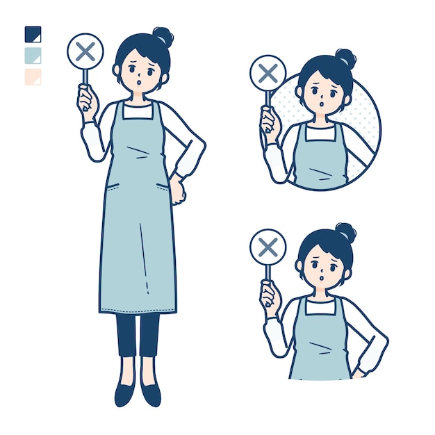 Simple apron womancrosspanel