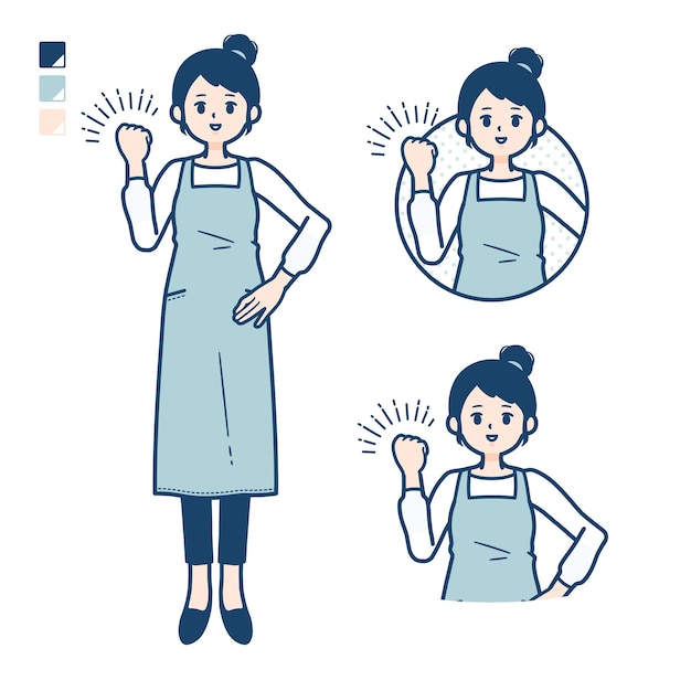 Simple apron womanfistpump