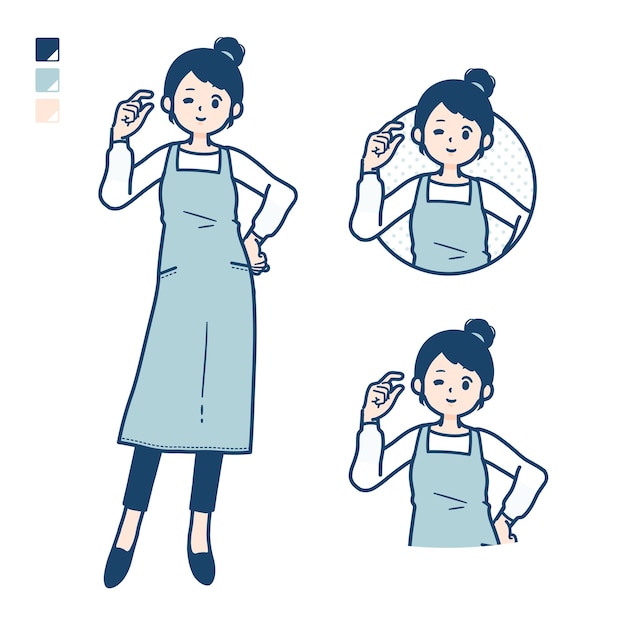 Simple apron womanJustabit