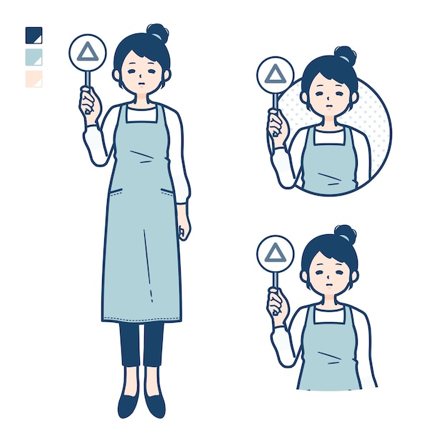 Simple apron womanTrianglepanel