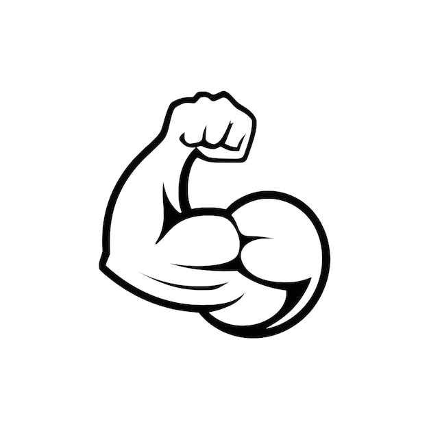 Vector simple arm power bicep logo vector