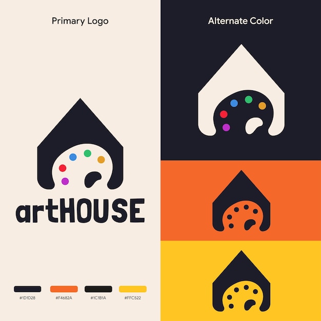 simple art house logo design