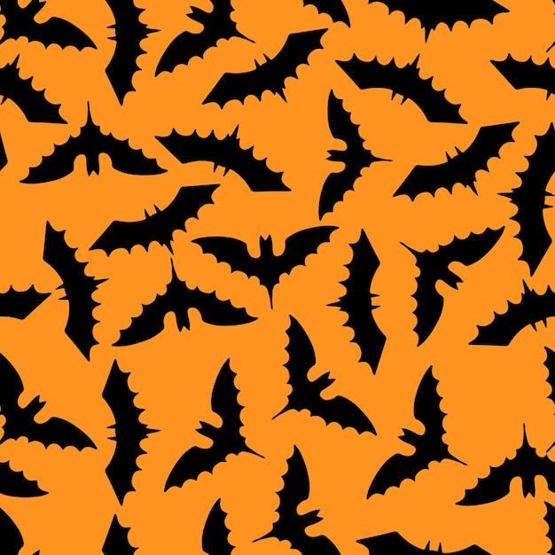 Simple background for Halloween. Bats seamless pattern. Vector illustration