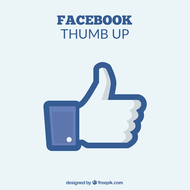 Simple background of thumb up of facebook