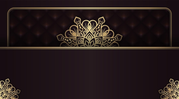 Simple background with gold ornament frame