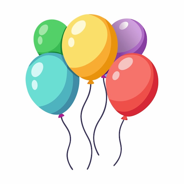 Vector simple balloon vector clipart