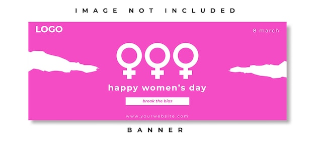 Simple banner design international women's day