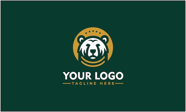 Simple Bear vector logo design Vintage Bears logo vector for Bear Lover