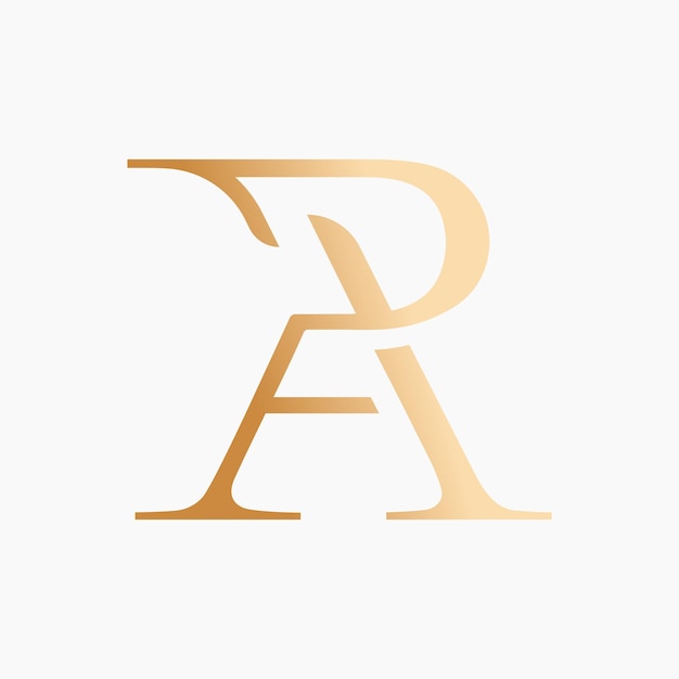 Simple, beautiful, mature and luxurious, serif font RA letter monogram in classic modern style.