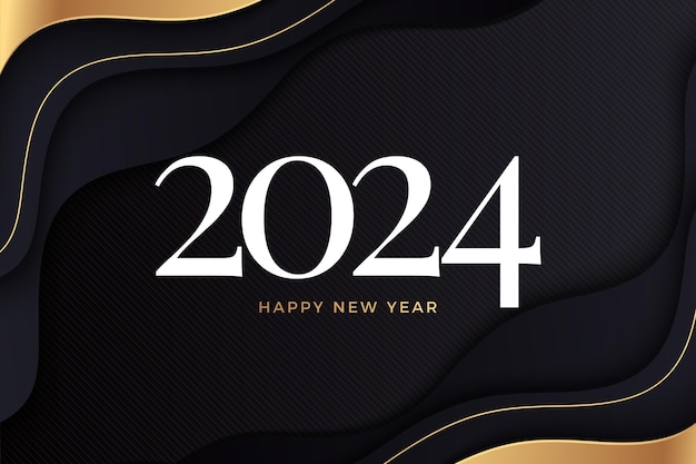 simple and beautiful numbers for a 2024 new year banner 2024 number logo