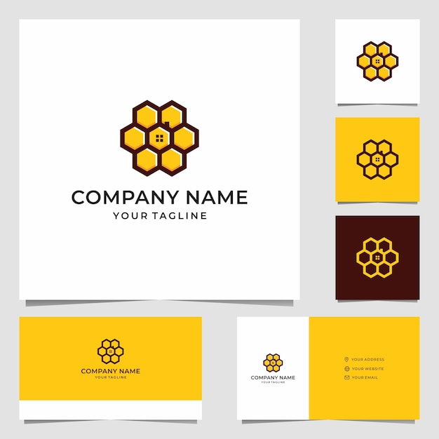 Simple Bee House Logo Design 3