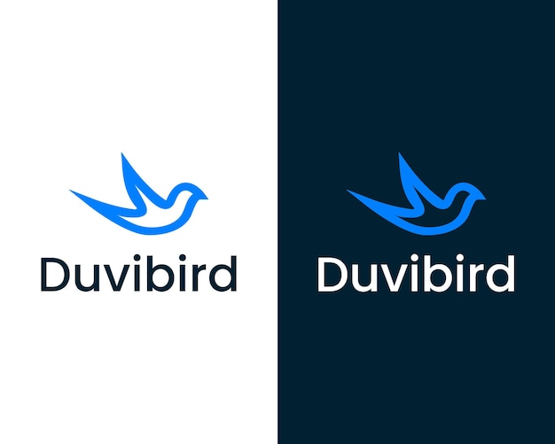 Simple bird icon logo design vector