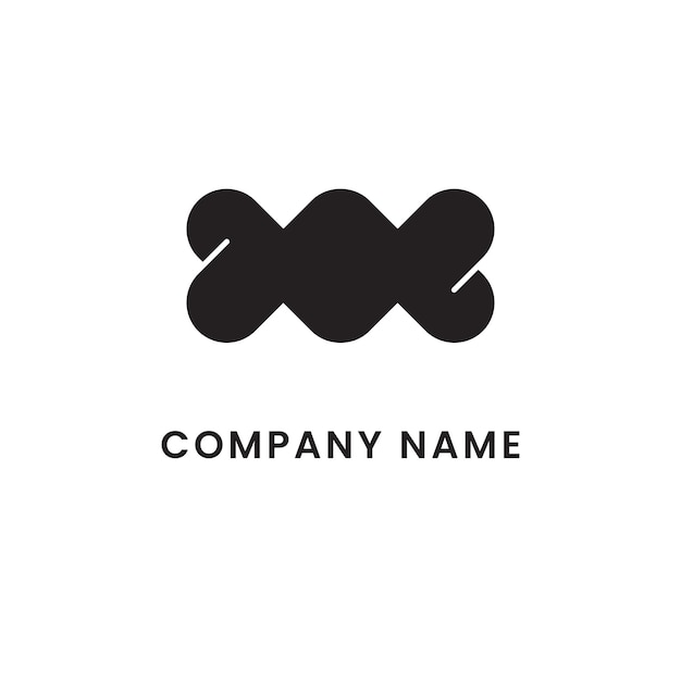 simple black logo template vector