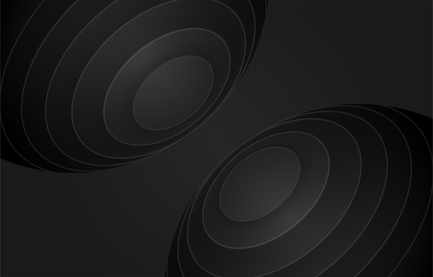 Simple Black Spiral Background Vector Illustration