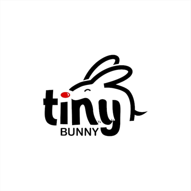 simple black text with bunny