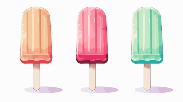 Simple Black and White Cartoon Ice Lolly Line Drawing