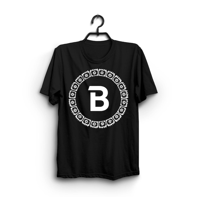 Vector simple black and white t shirt design