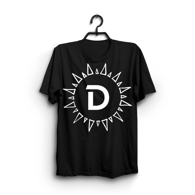 Vector simple black and white t shirt design