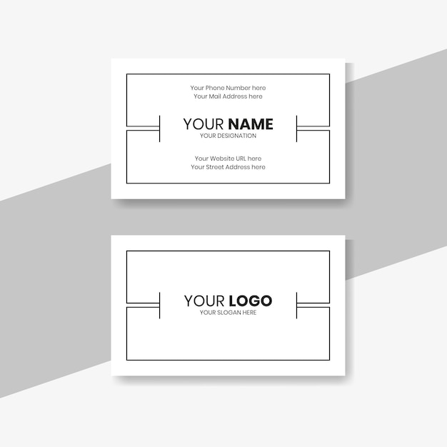 Vector simple border business card template