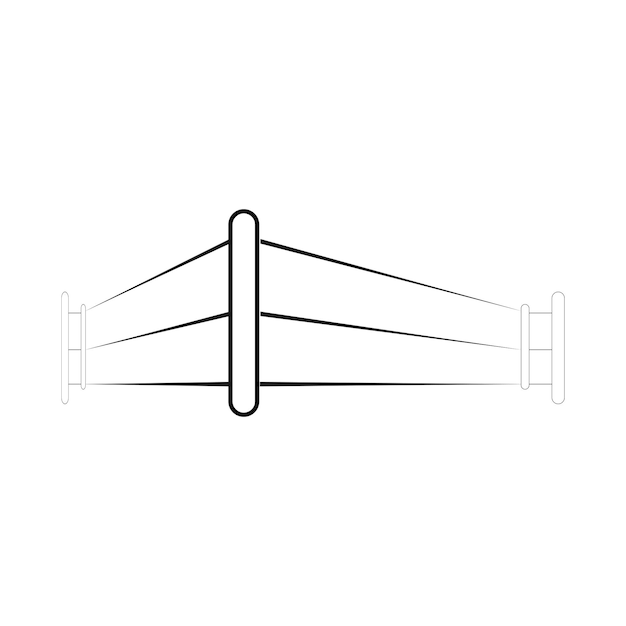 Simple boxing ring icon illustration design