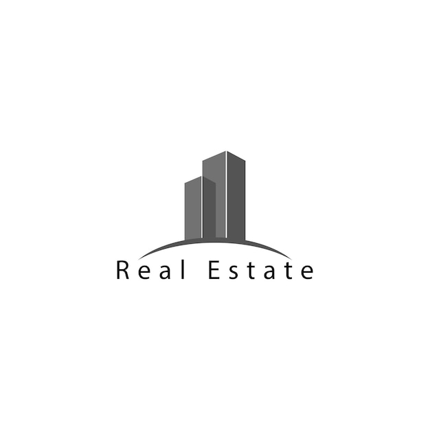 Simple building real estate logo icon vector