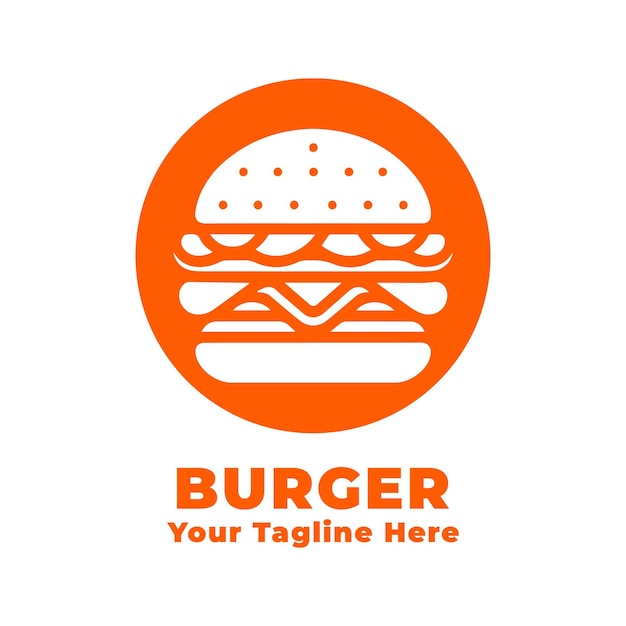 Simple Burger Logo Design Vector