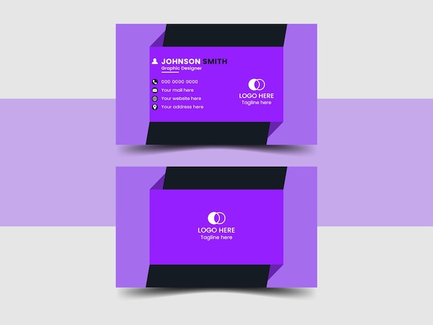 Simple business card design template or Visiting card layout