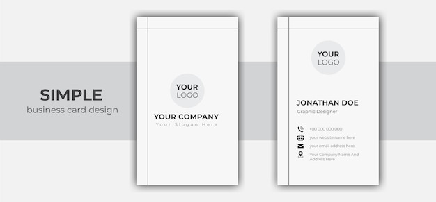 Vector simple business card design