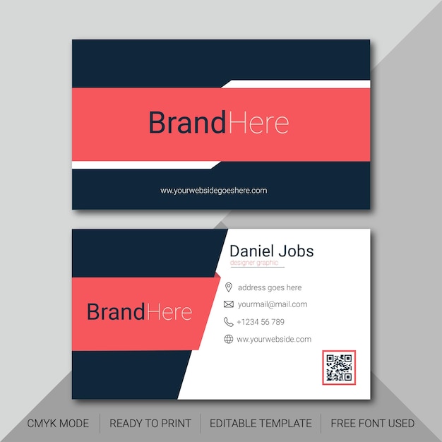 Simple business card template design