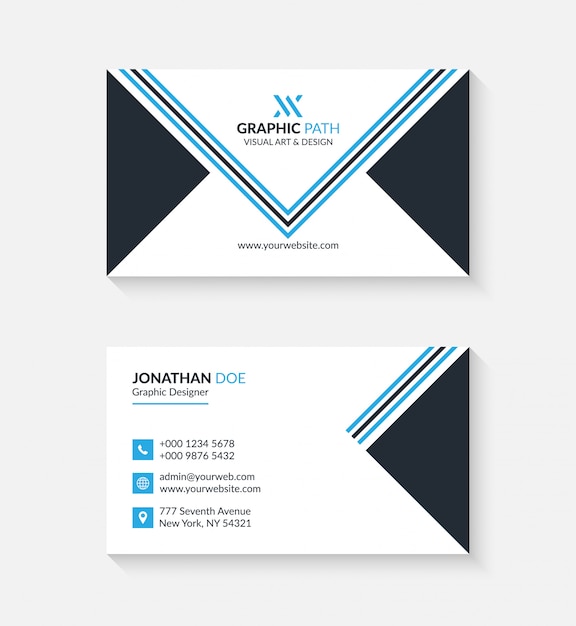 Simple Business Card with Logo or Icon for Your Business