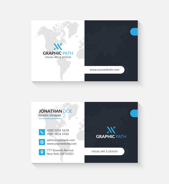 Simple Business Card with Logo or Icon for Your Business