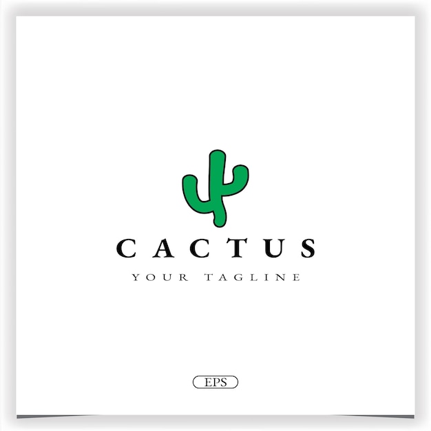 Simple cactus logo premium elegant template vector eps 10