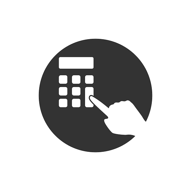 Simple calculator icon illustration design