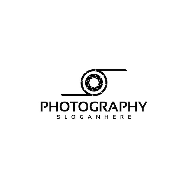 Simple camera lens logo design