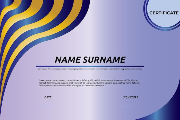 Simple Certificate with Free Vector