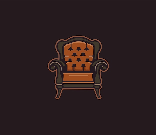 Simple chair design vector illustration