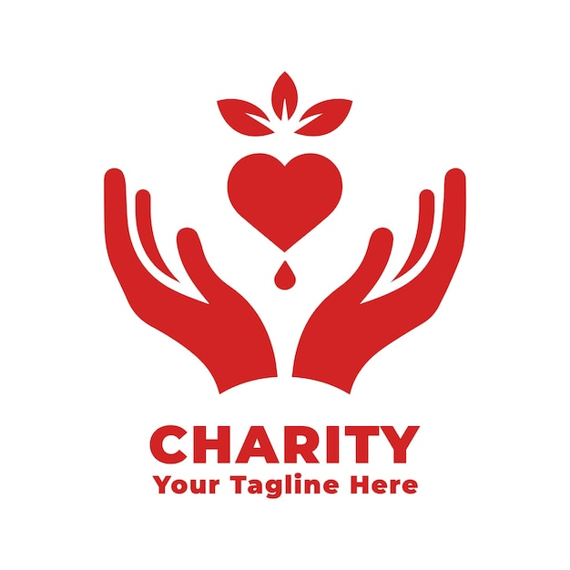 Vector simple charity logo vector design