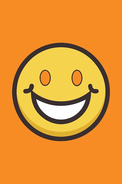 Vector a simple yet cheerful smiley face illustration