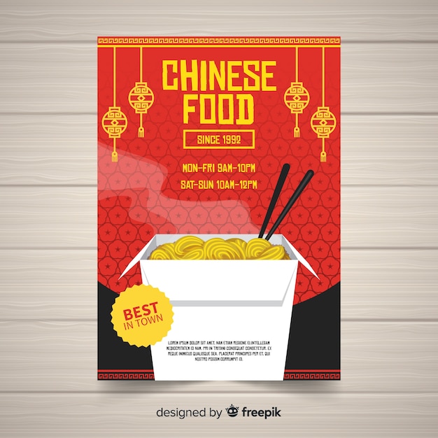 Simple chinese food flyer