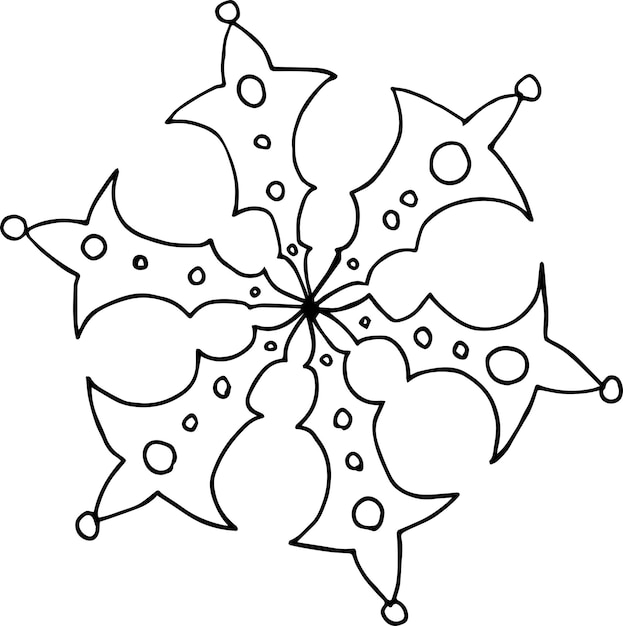 Simple christmas snowflake