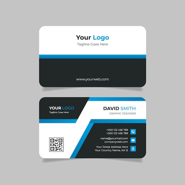 Simple and clean business card design