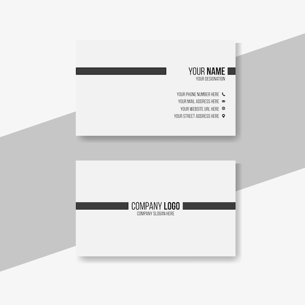 Vector simple and clean business card template