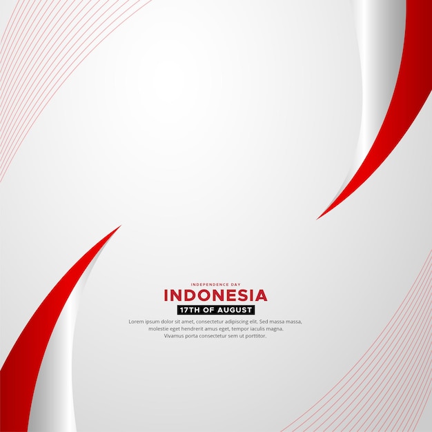 Simple and clean Indonesia Independence Day design vector