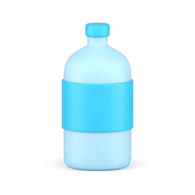 Simple clean water plastic glass bottle branding realistic d icon vector fresh aqua natural mineral