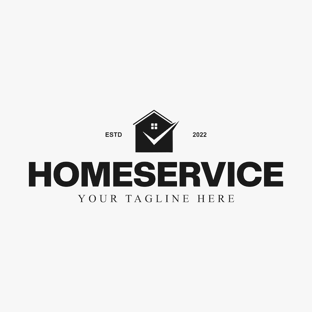 simple cleaning house service logo vector